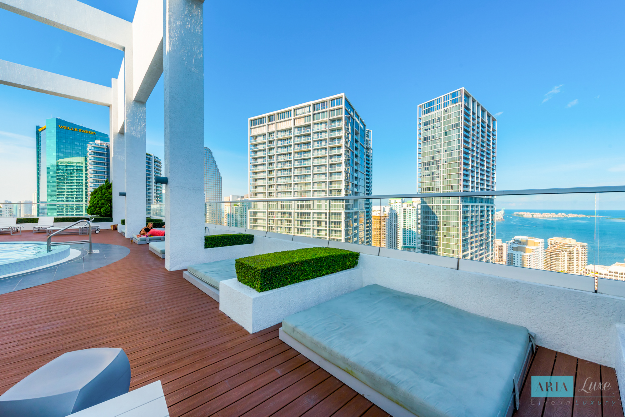 500 Brickell Upper Pool Deck Area with Lounge Chairs